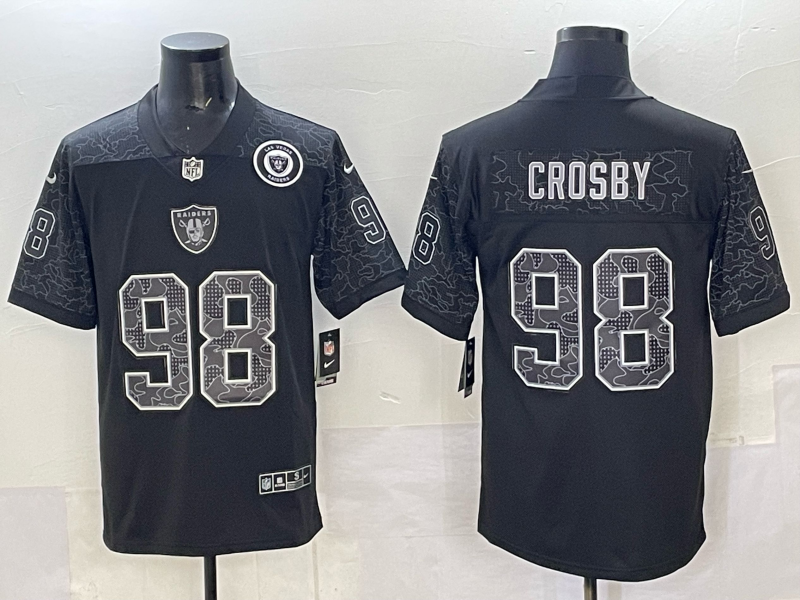 Men Oakland Raiders 98 Crosby black Nike 2025 Limited NFL Jersey 0